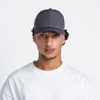 Handwritten Logo Nylon Baseball Cap in Dark Grey (PRE ORDER)