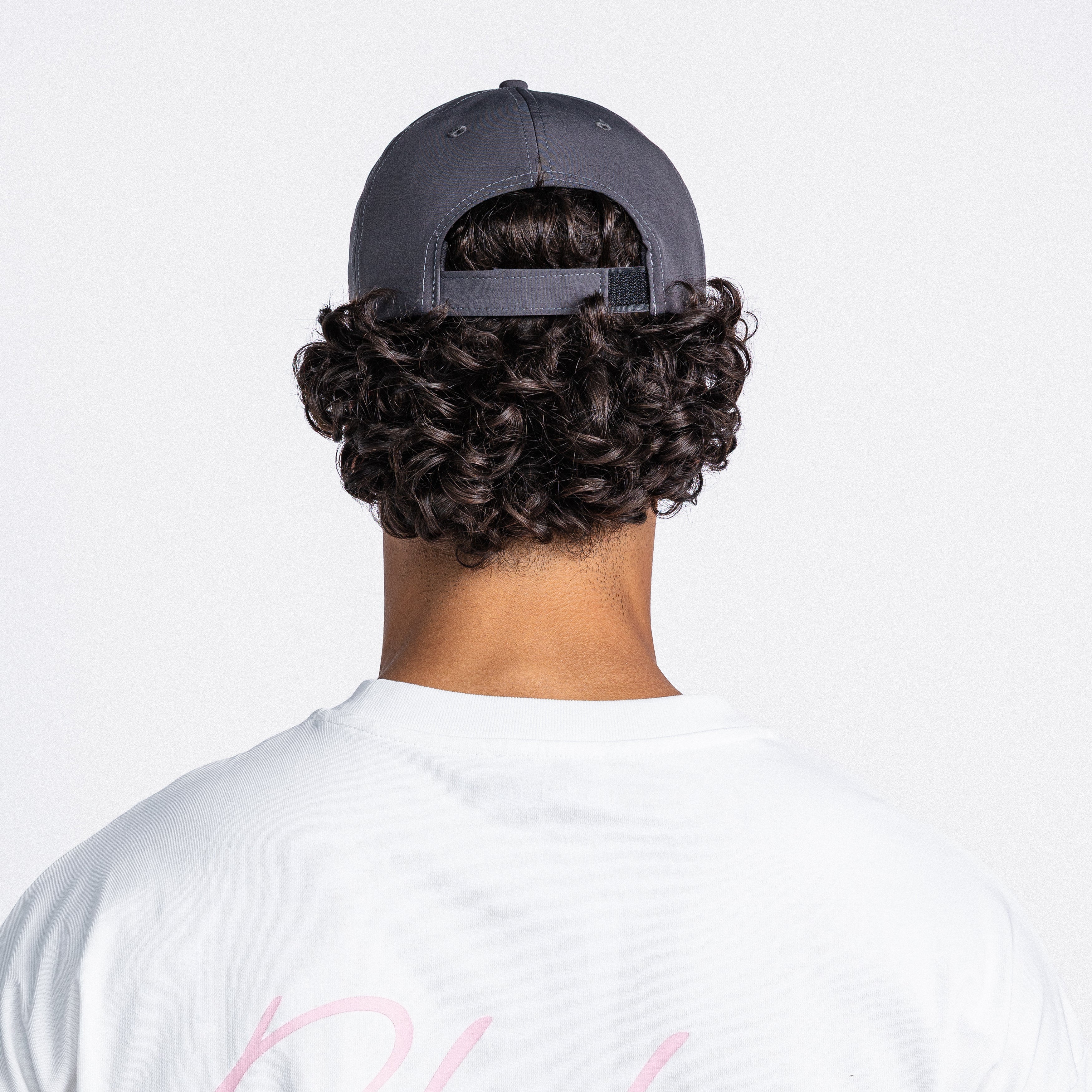 Handwritten Logo Nylon Baseball Cap in Dark Grey (PRE ORDER)