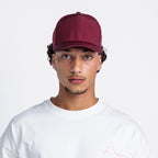 Handwritten Logo Nylon Baseball Cap in Burgundy (PRE ORDER)