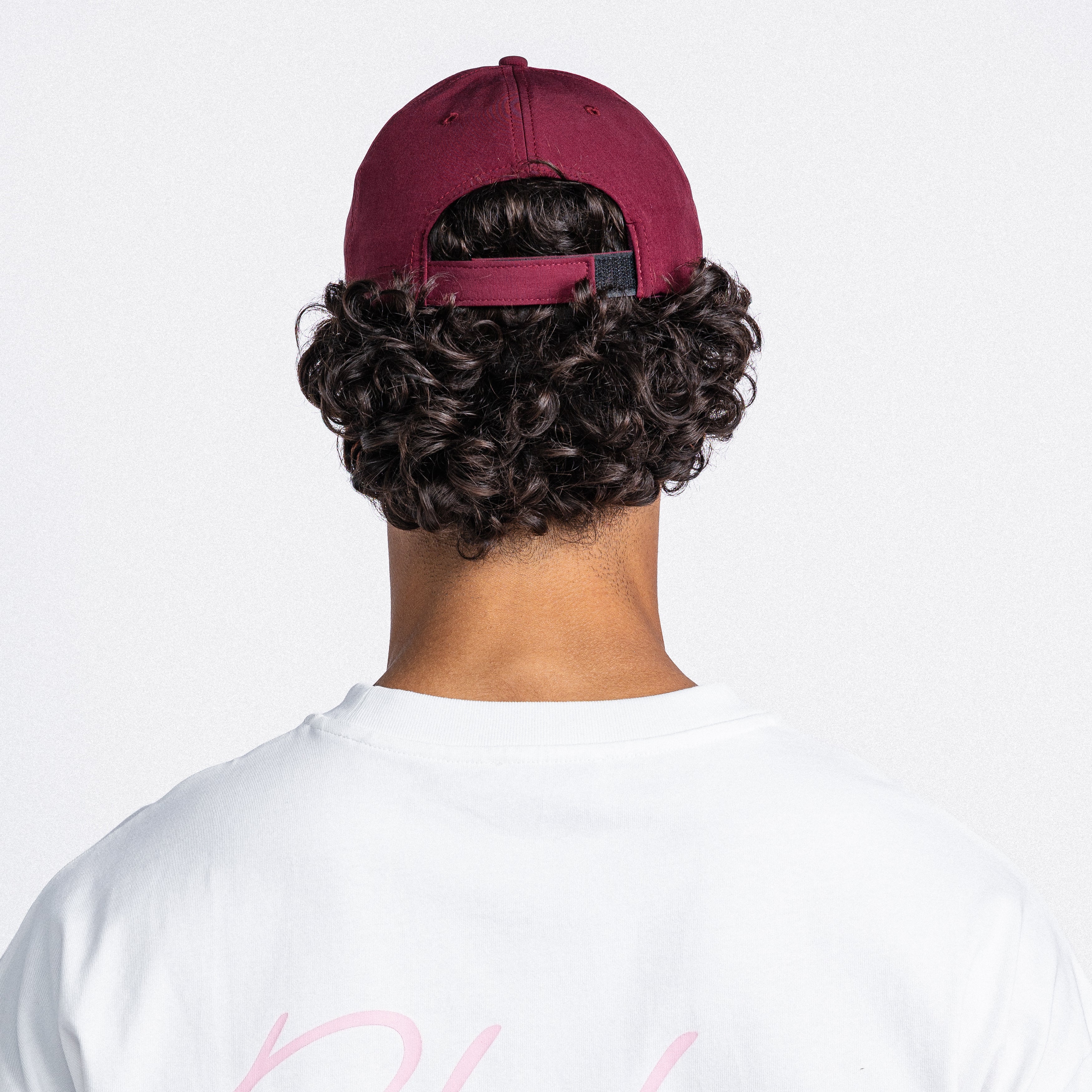 Handwritten Logo Nylon Baseball Cap in Burgundy (PRE ORDER)