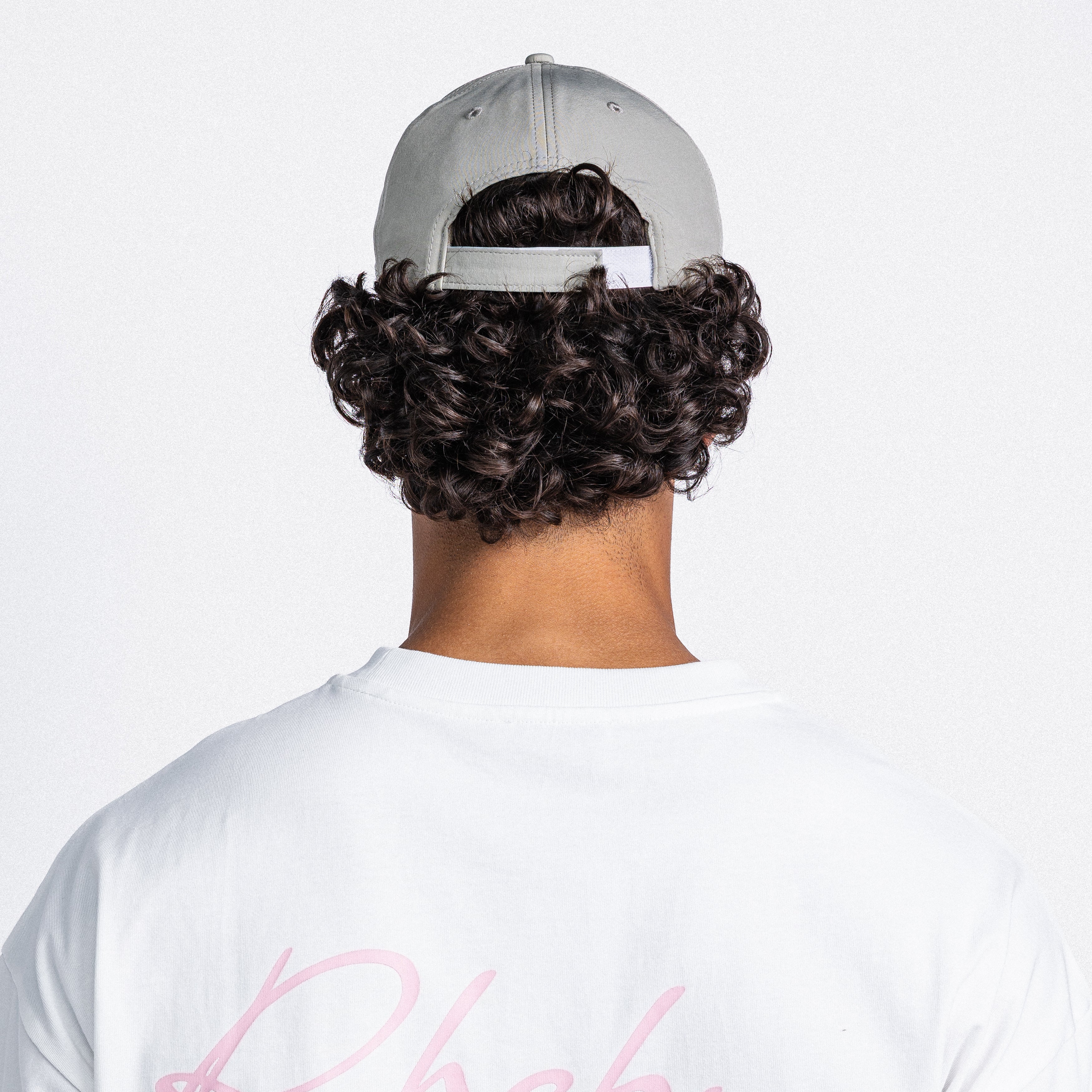 Handwritten Logo Nylon Baseball Cap in Sand
