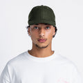 Handwritten Logo wool Baseball Cap In Dark Green (PRE ORDER)