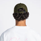 Handwritten logo wool baseball cap in Army Green (PRE ORDER)