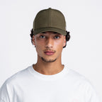 Handwritten Logo Nylon Baseball Cap in Army Green (PRE ORDER)