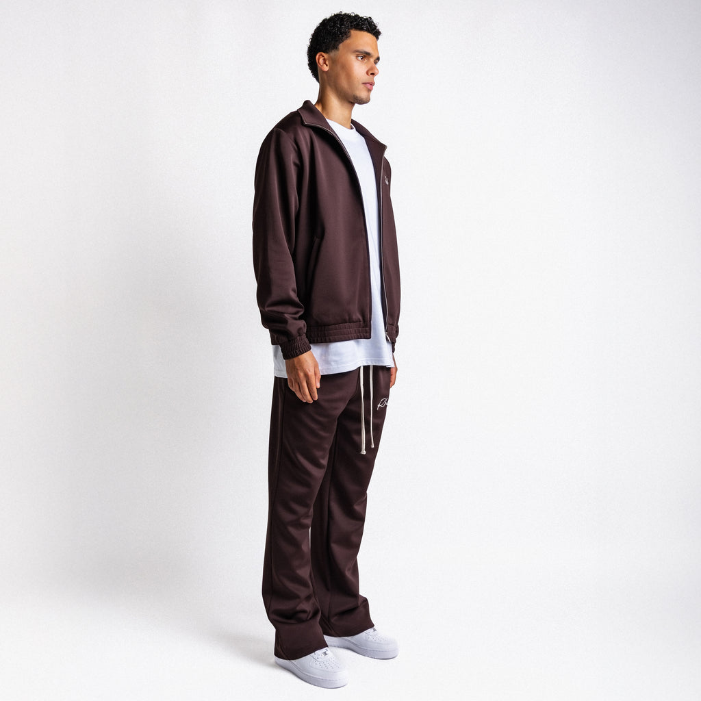 Handwritten Logo Tracksuit Chocolate Brown