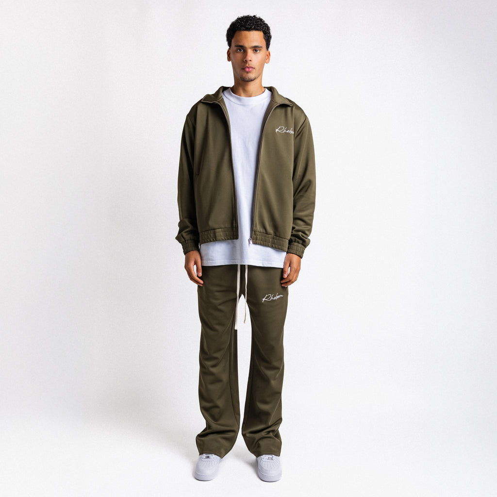 Handwritten Logo Tracksuit Army Green (PRE ORDER)