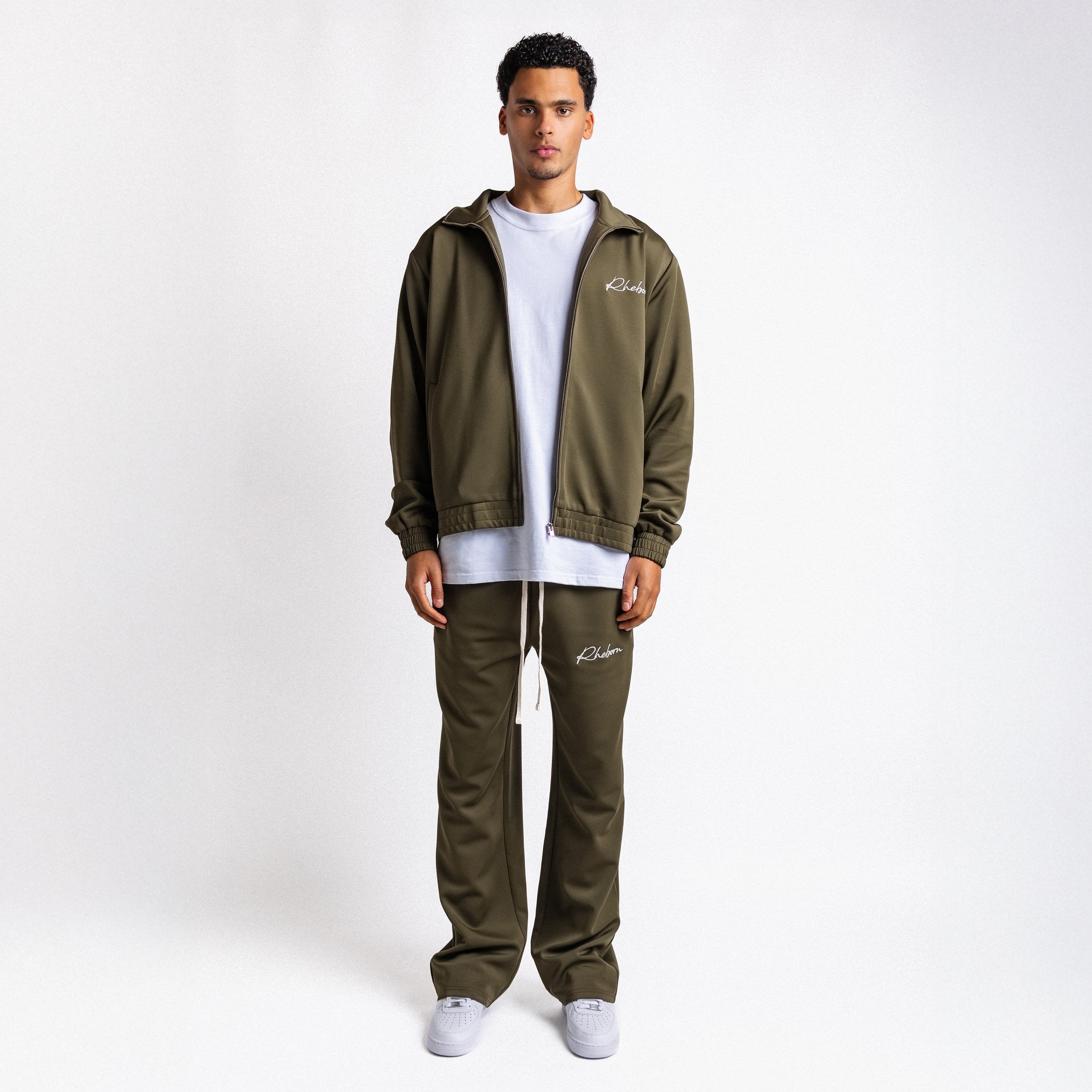 Handwritten Logo Tracksuit Army Green (PRE ORDER)