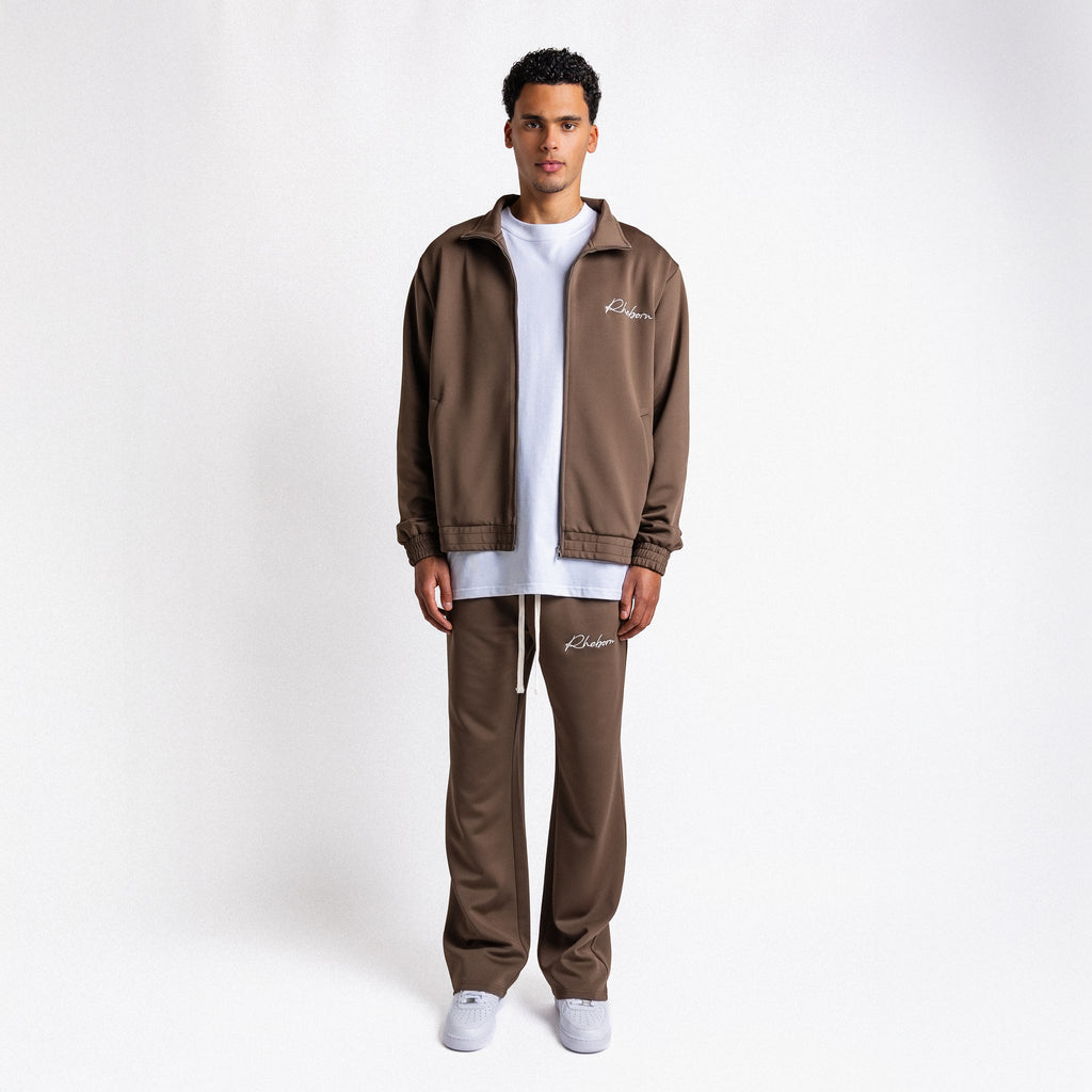 Handwritten Logo Tracksuit Dark Brown