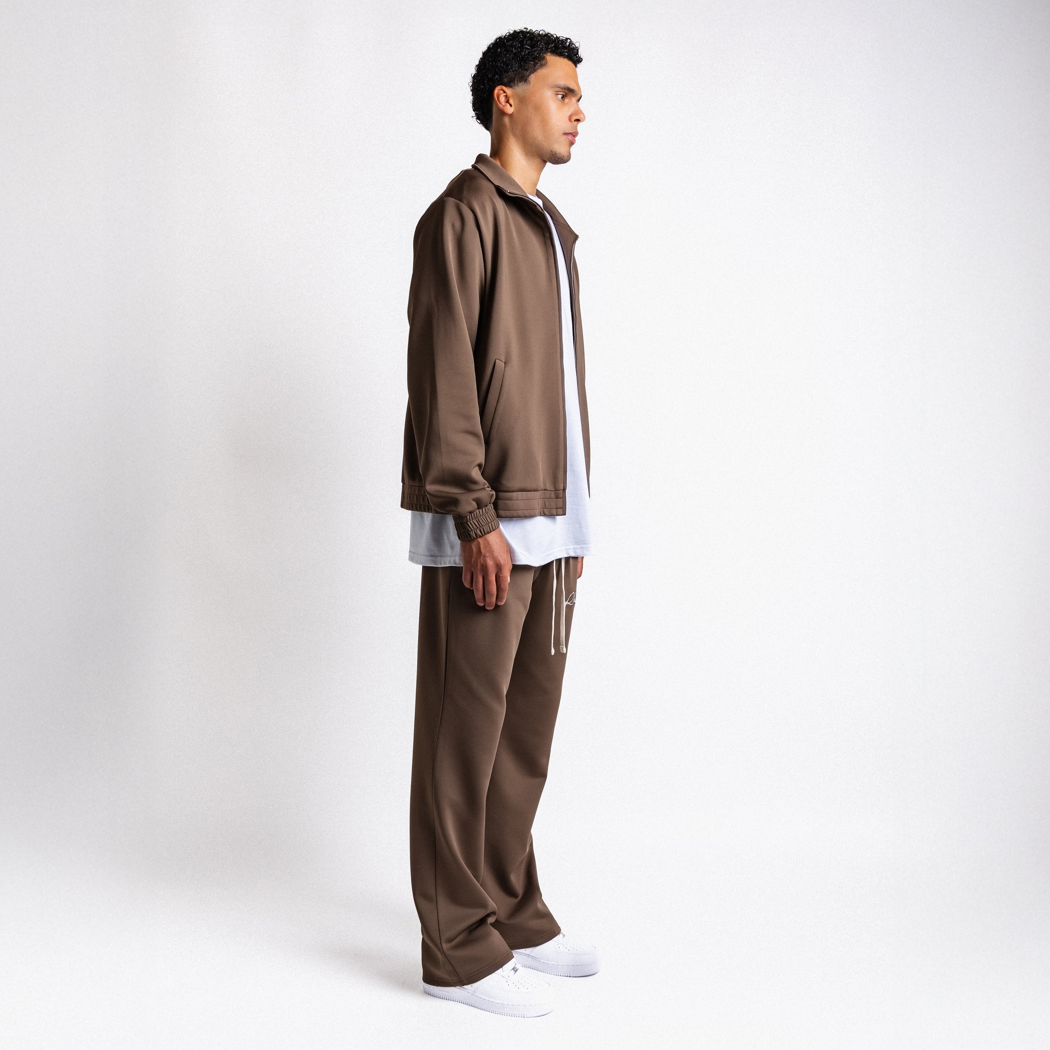 Handwritten Logo Tracksuit Dark Brown