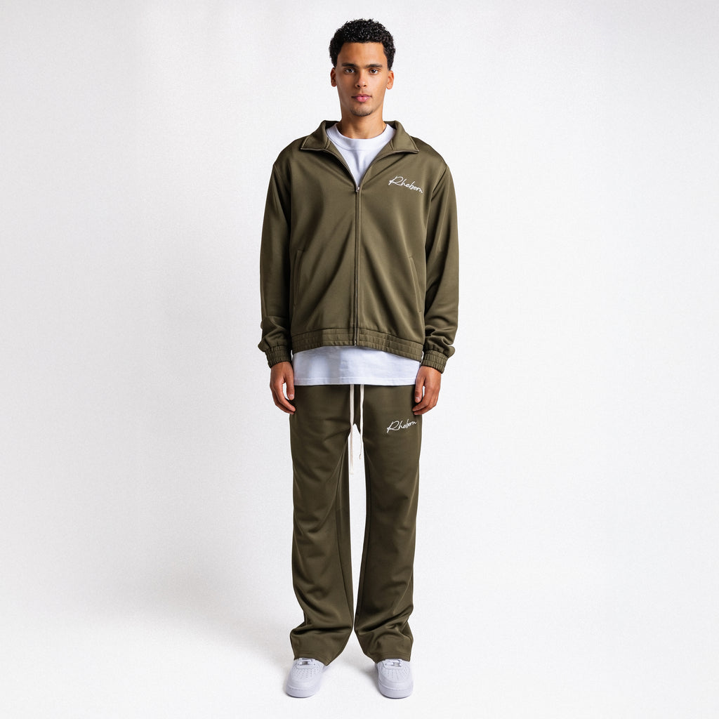 Handwritten Logo Tracksuit Army Green (PRE ORDER)