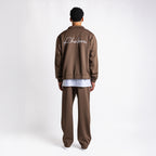 Handwritten Logo Tracksuit Dark Brown