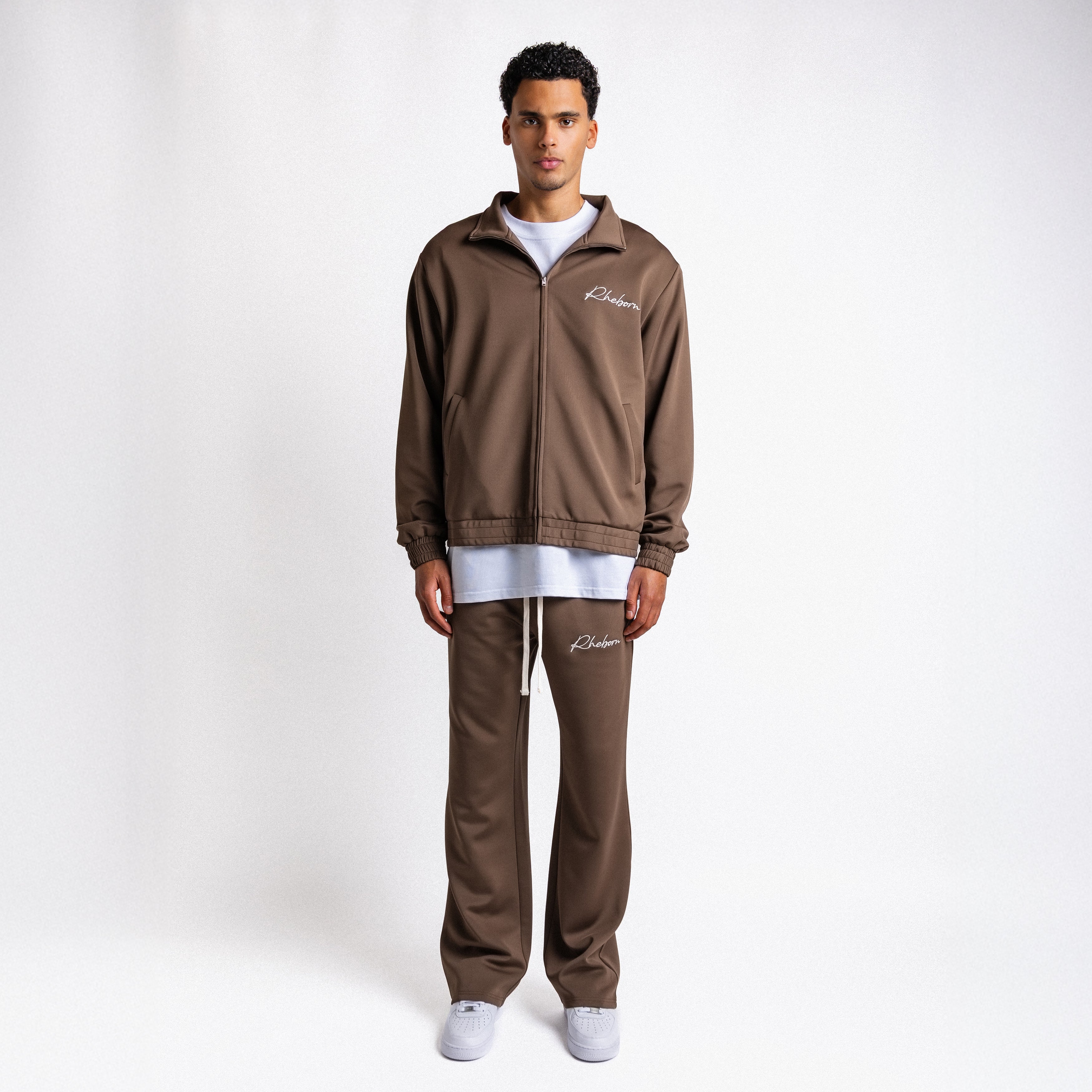 Handwritten Logo Tracksuit Dark Brown