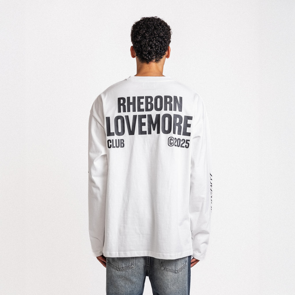 Love More Club Longsleeve White