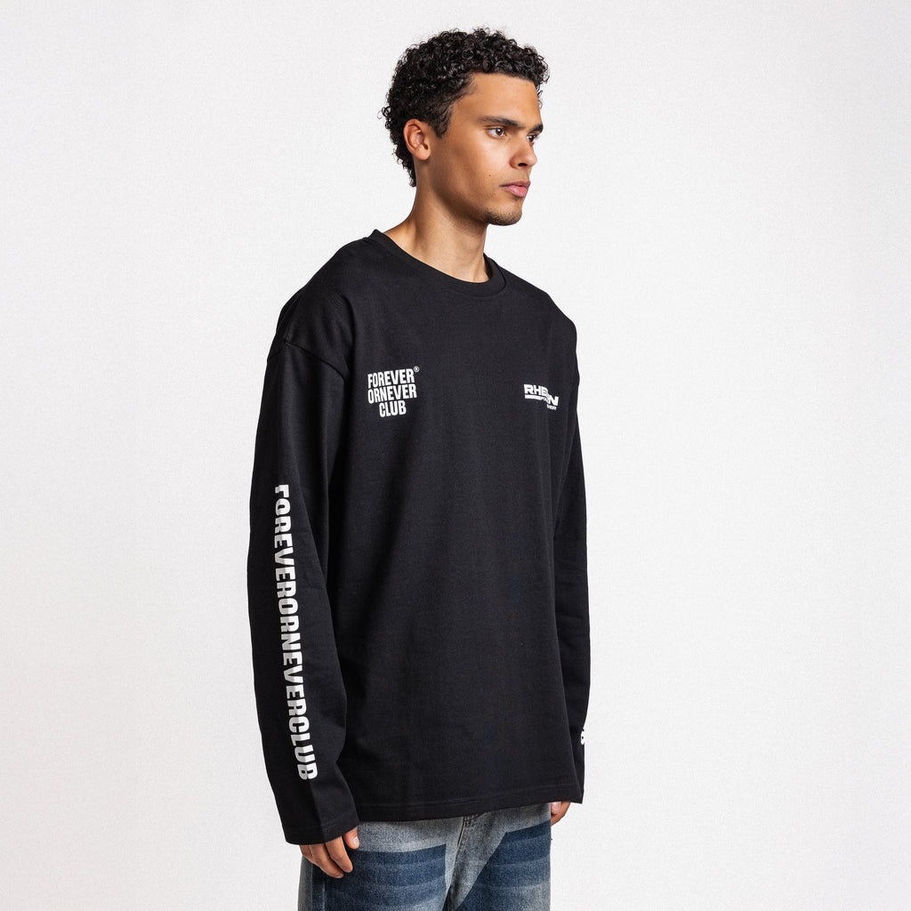 Forever Or Never Club Longsleeve Black