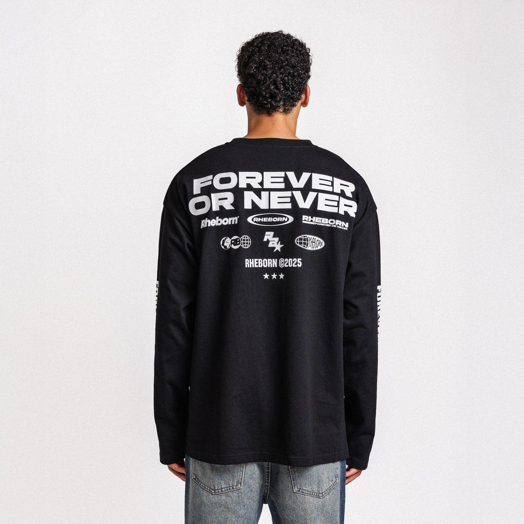 Forever Or Never Club Longsleeve Black