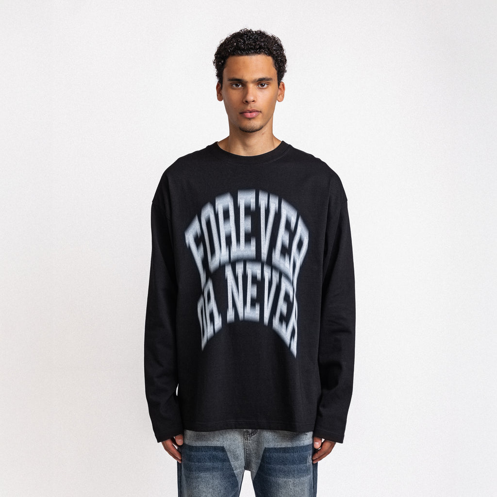 Forever or Never Longsleeve Black-White