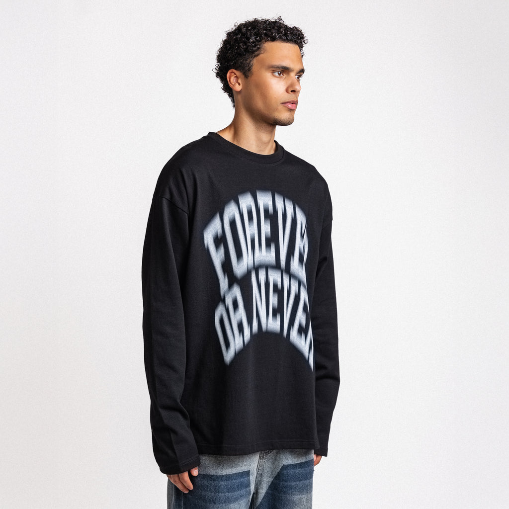 Forever or Never Longsleeve Black-White