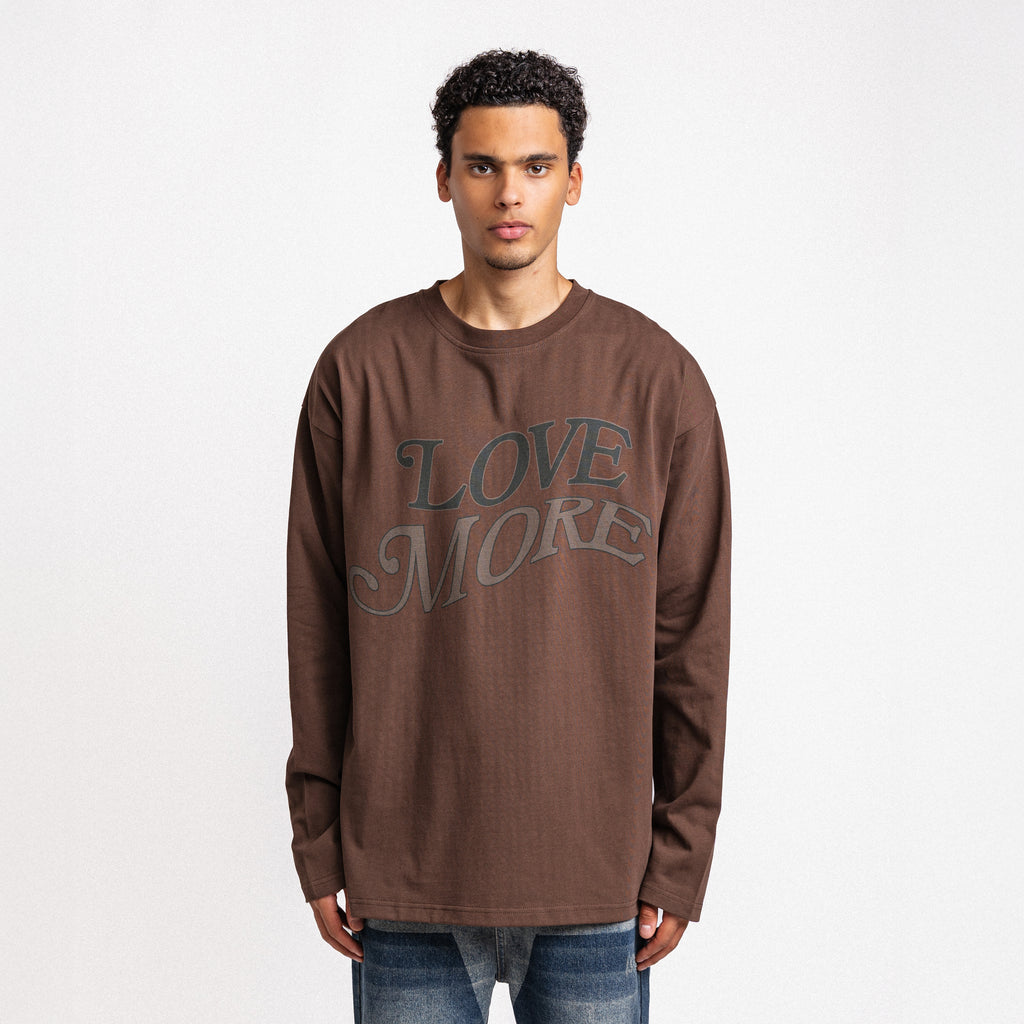 Love More Longsleeve Dark Brown