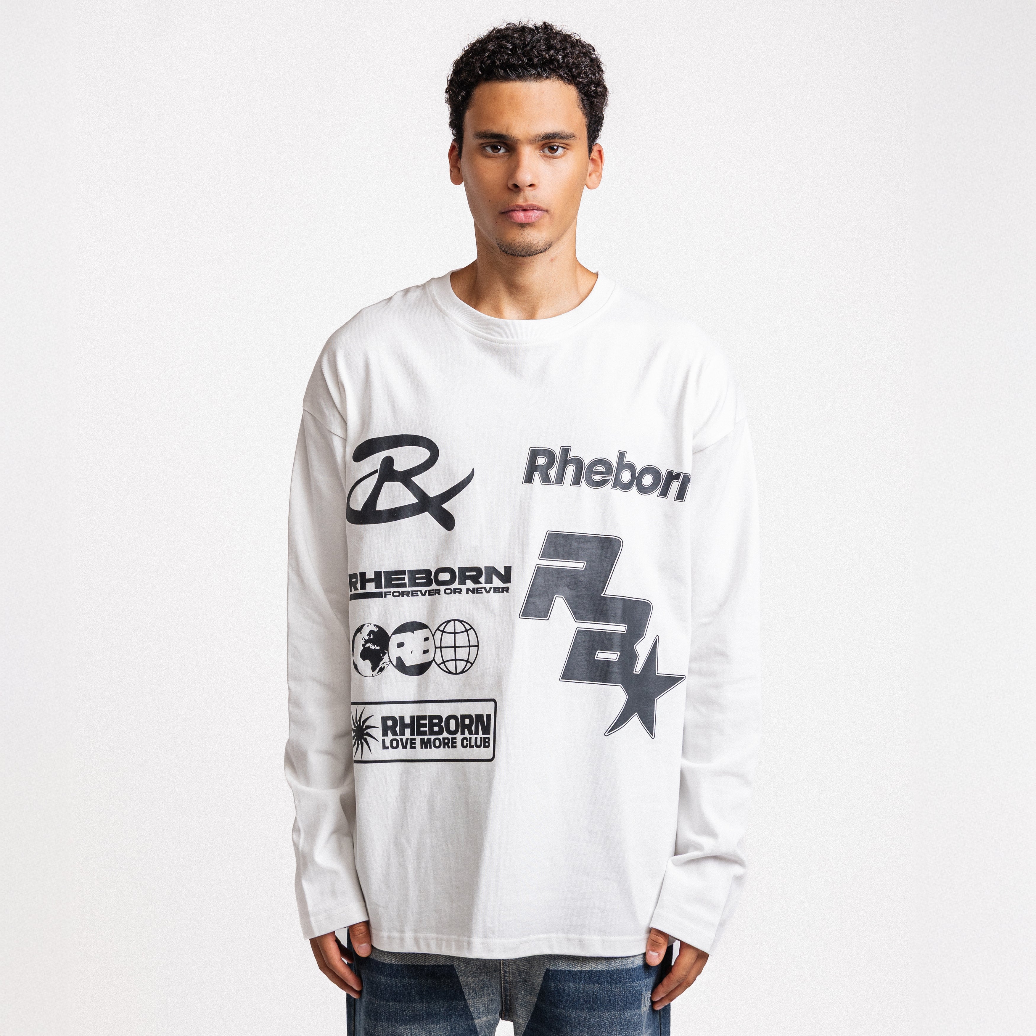 Multi Logo Longsleeve White