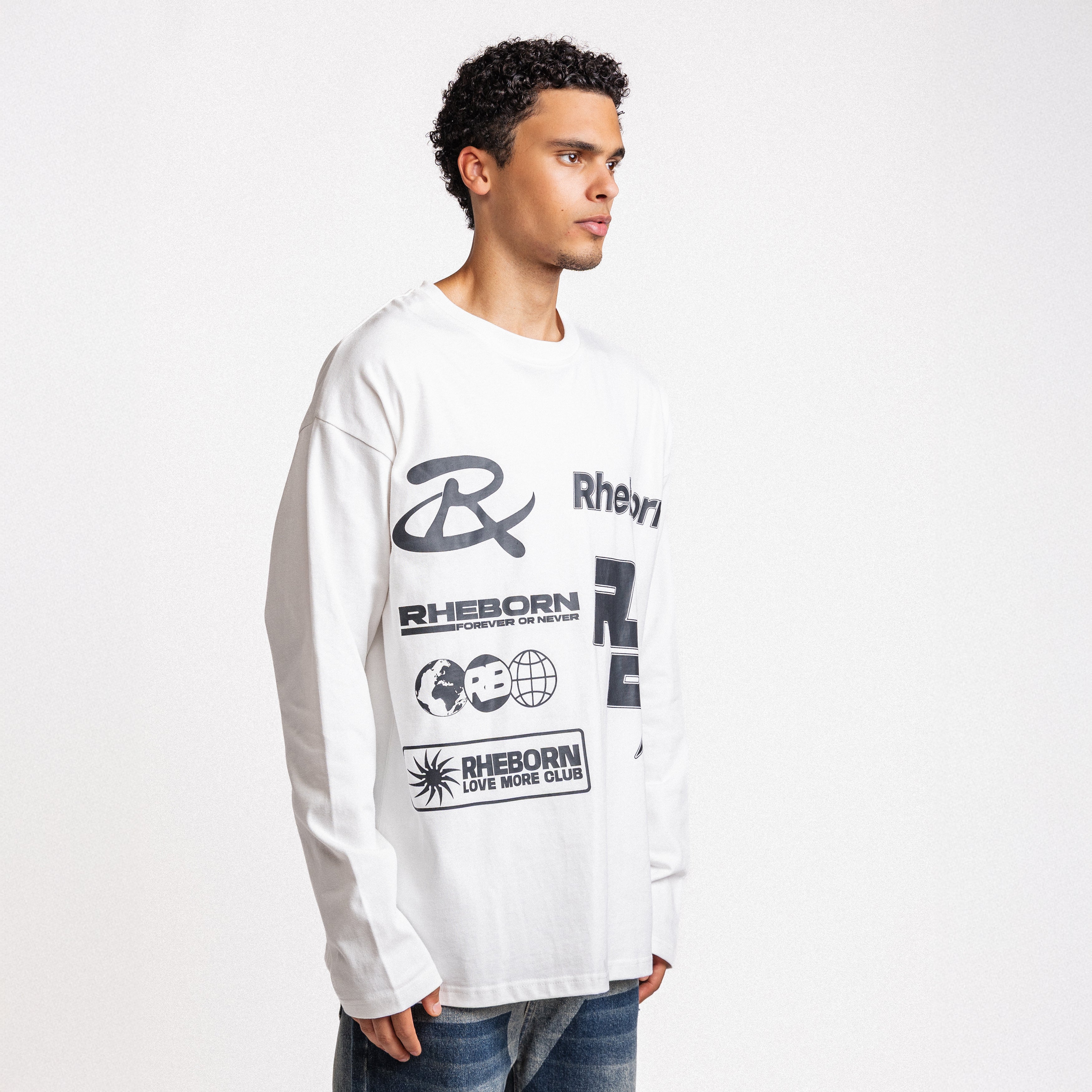 Multi Logo Longsleeve White