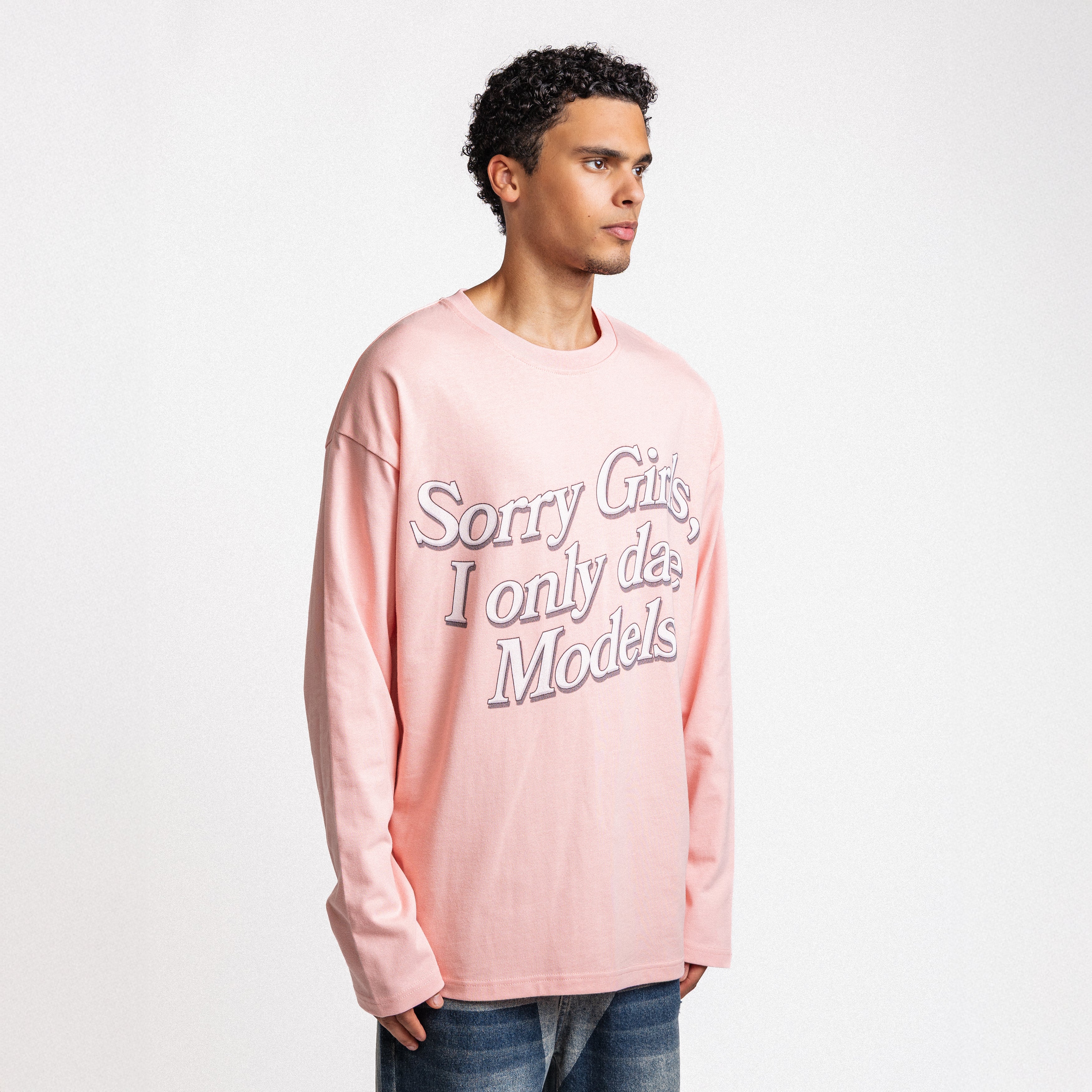 I Only Date Models Longsleeve Pink