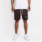 Handwritten Logo Short Chocolate Brown