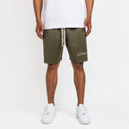 Handwritten Logo Short Army Green