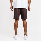 Handwritten Logo Short Chocolate Brown