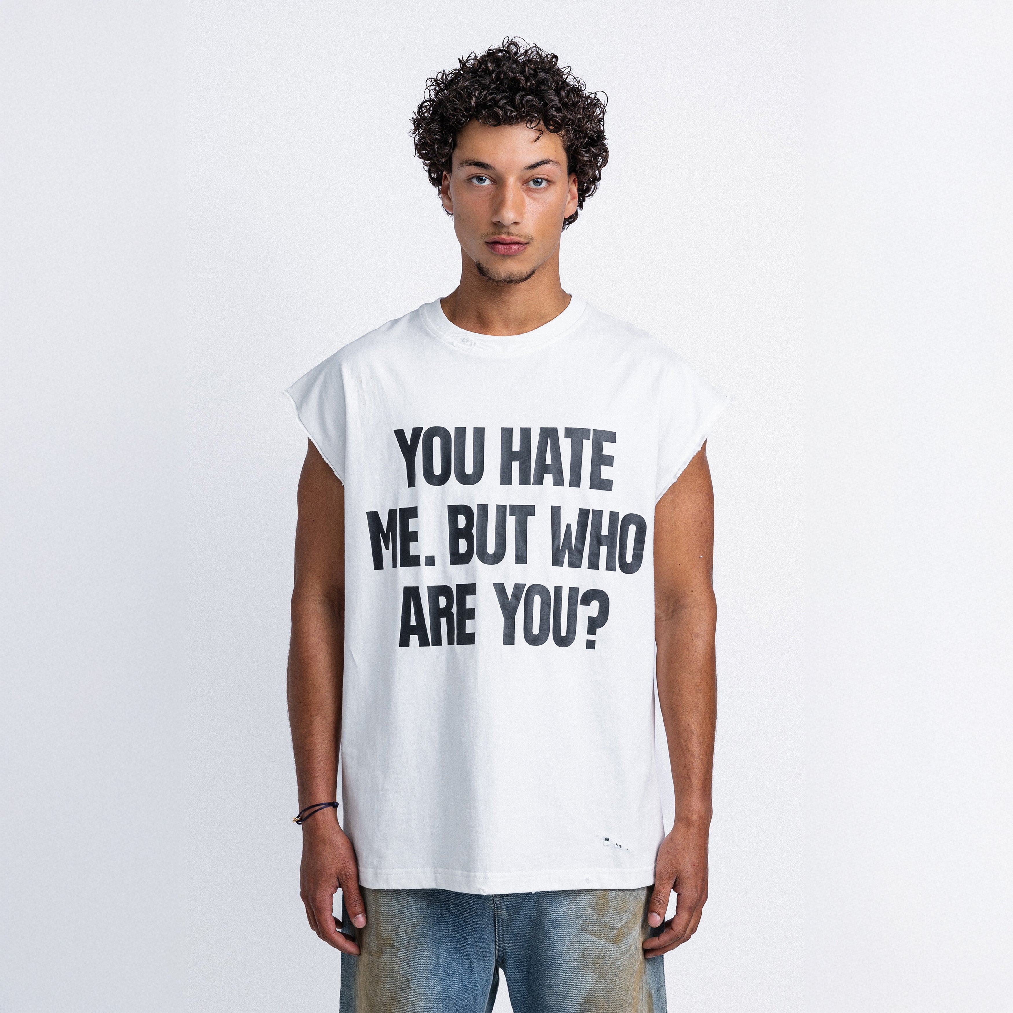Who Are You Sleeveless Tee White (PRE ORDER)