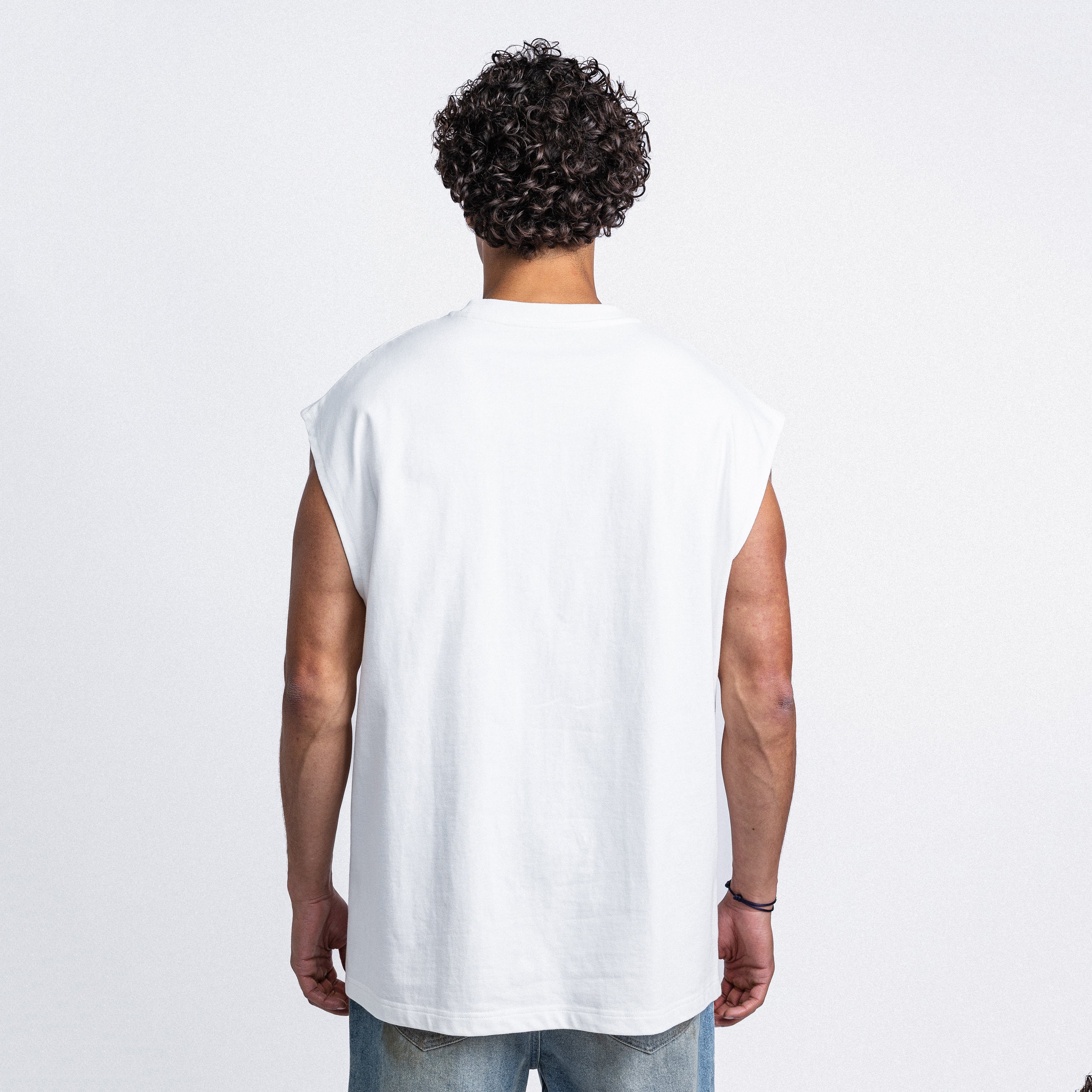 I Need A Hug Sleeveless Tee White