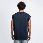 Multi Logo Sleeveless Tee Navy