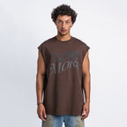 Love More Sleeveless Tee Dark Brown (PRE ORDER)
