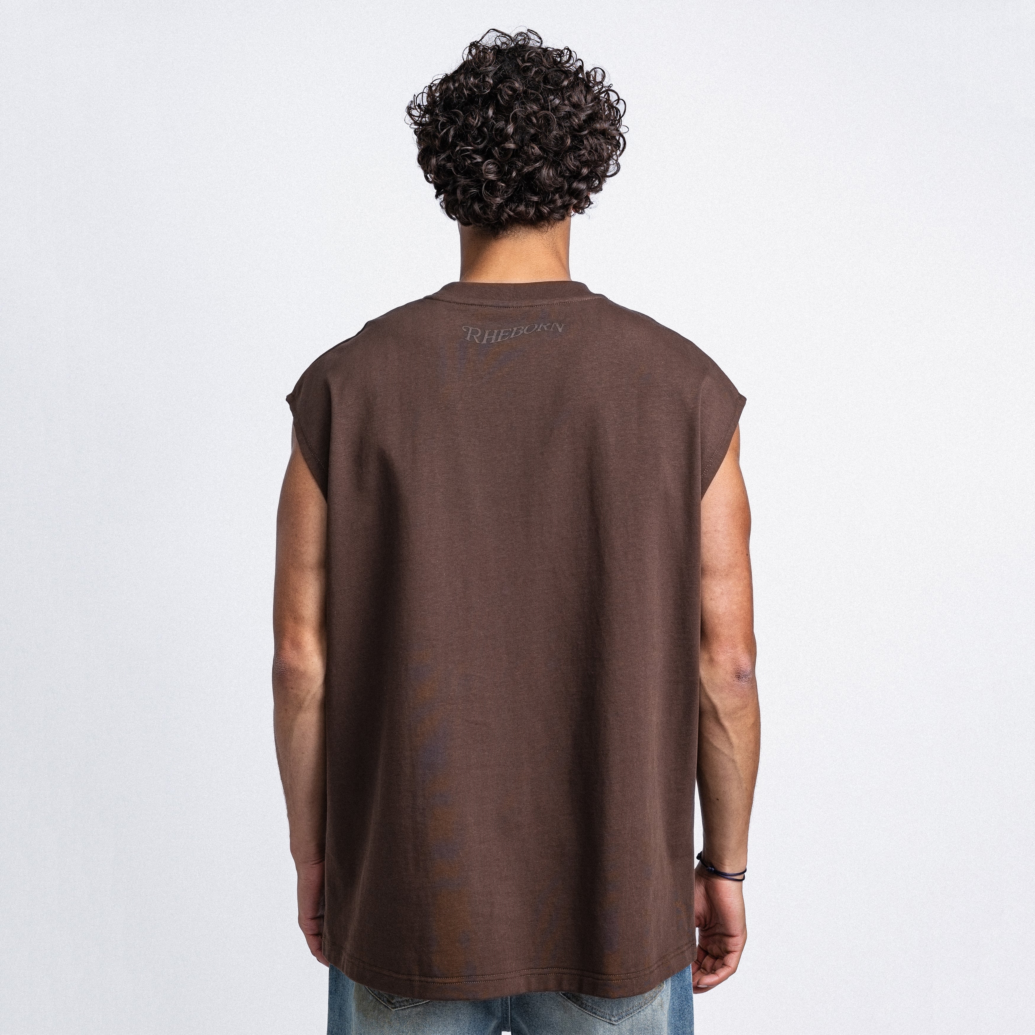 Love More Sleeveless Tee Dark Brown (PRE ORDER)