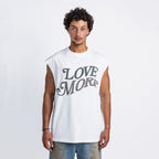 Love More Sleeveless Tee White