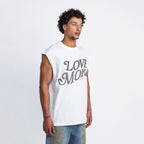 Love More Sleeveless Tee White