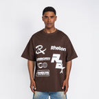 Multi Logo Tee Dark Brown