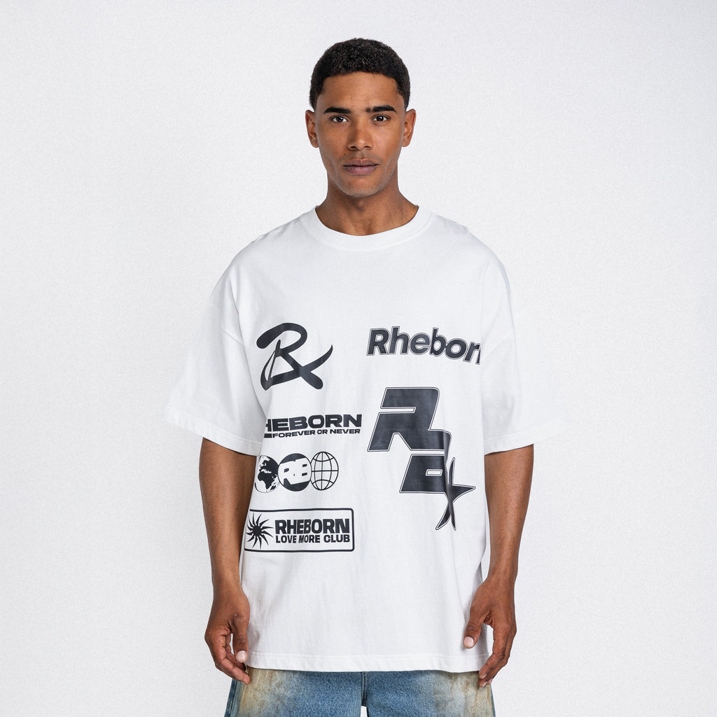Multi Logo Tee white