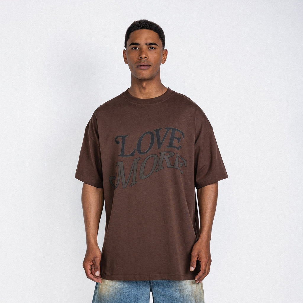 Love More Tee Dark Brown