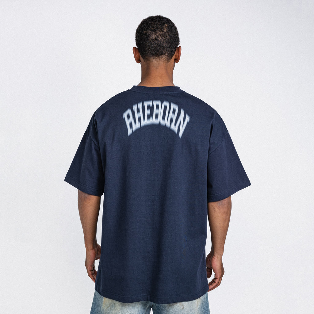 Blurry Forever Or Never Tee Navy - White