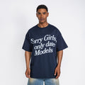 I Only Date Models Tee Navy