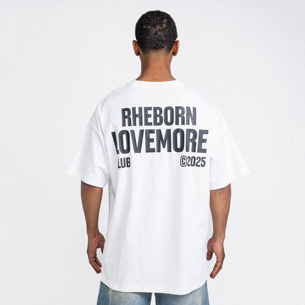 Love More Club Tee White