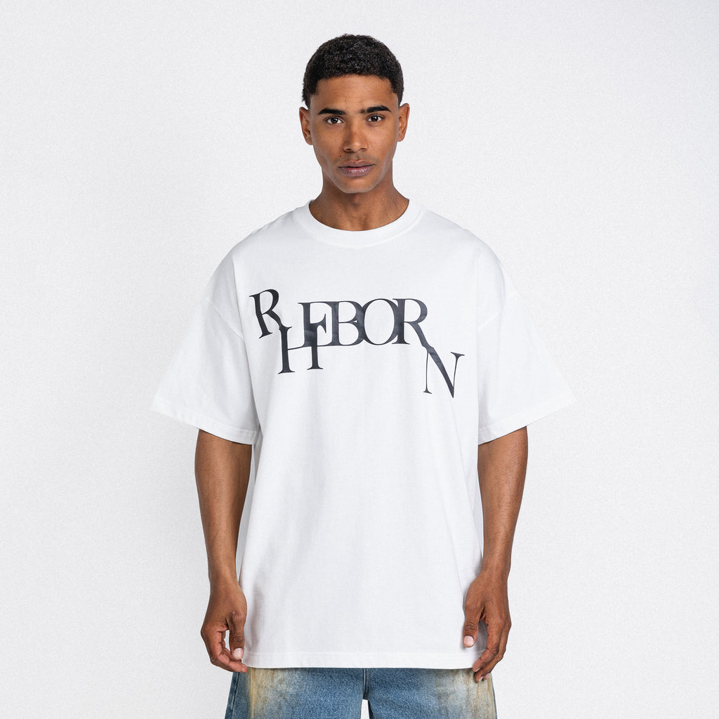 Falling Logo Tee White