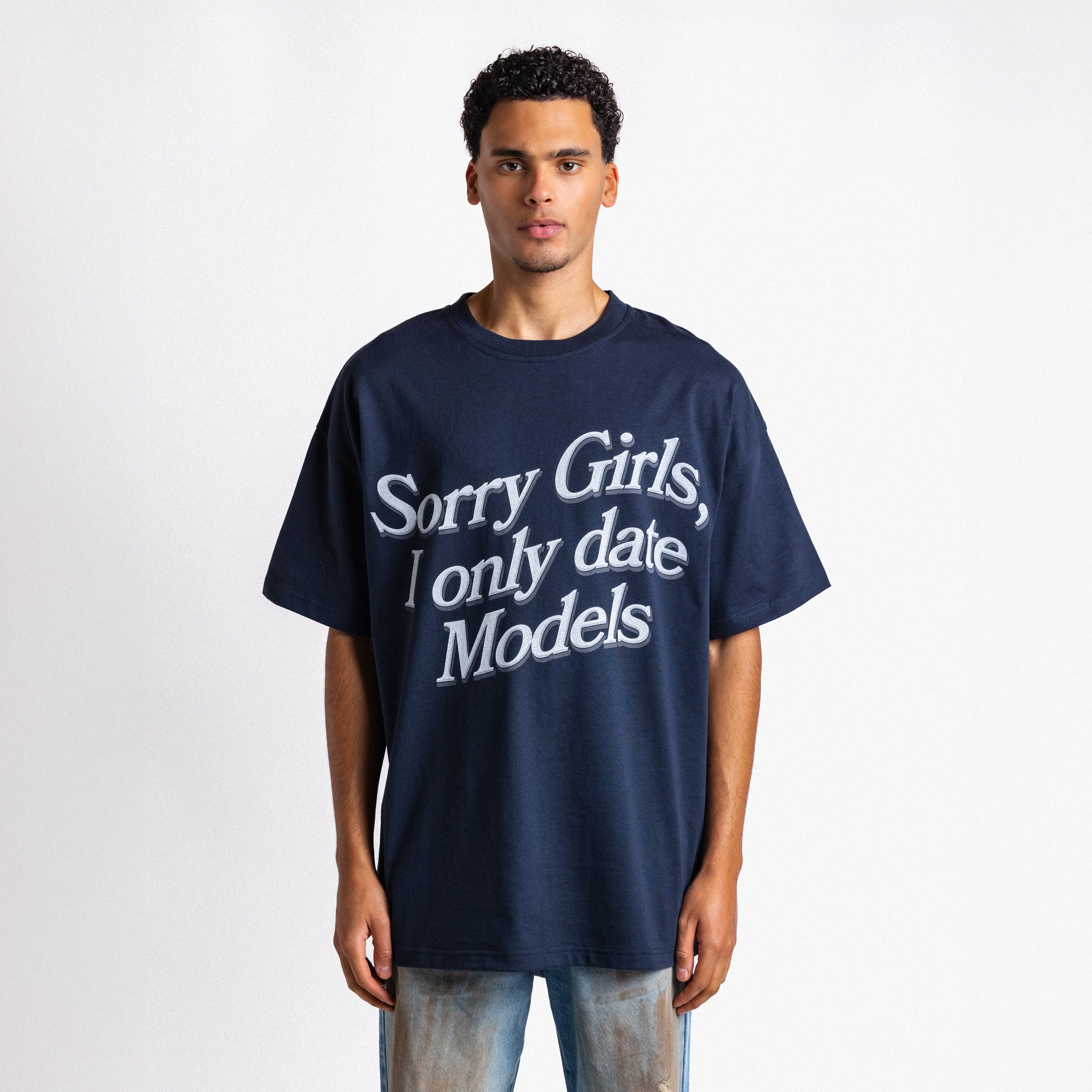 I Only Date Models Tee Navy (PRE ORDER)
