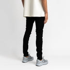 Essential Denim Black Destroyed Knee