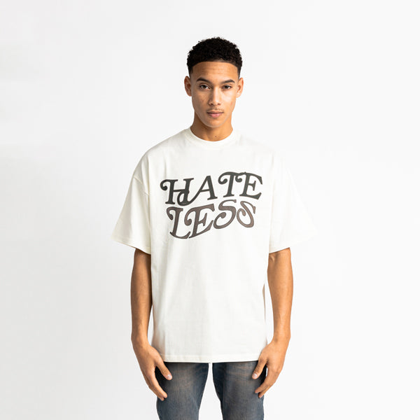 Hate Less Tee Off White