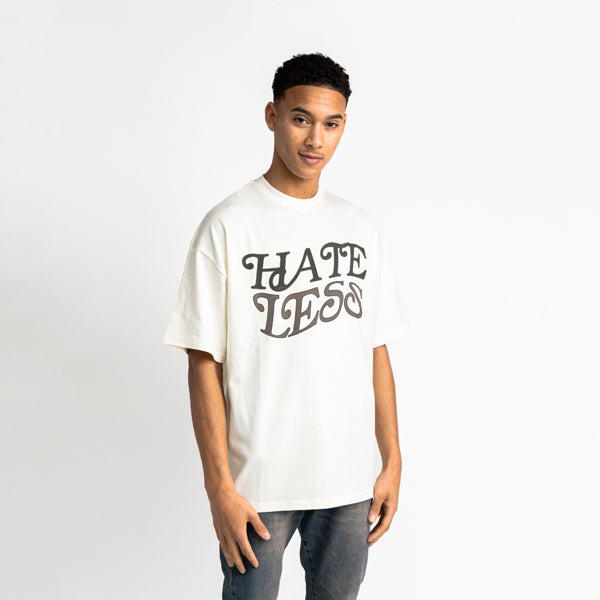 Hate Less Tee Off White