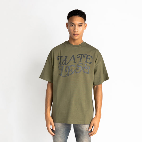 Hate Less Tee Vintage Washed Army Green
