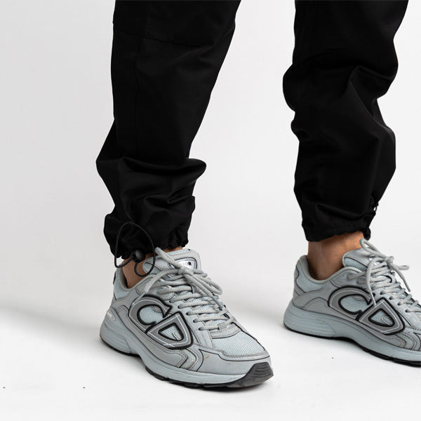 Raincoat Fabric Cargo Pants Black