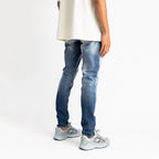 Navy Bleached Washed Jeans