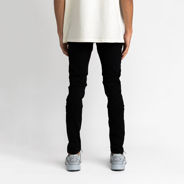 Essential Denim Black Destroyed Knee